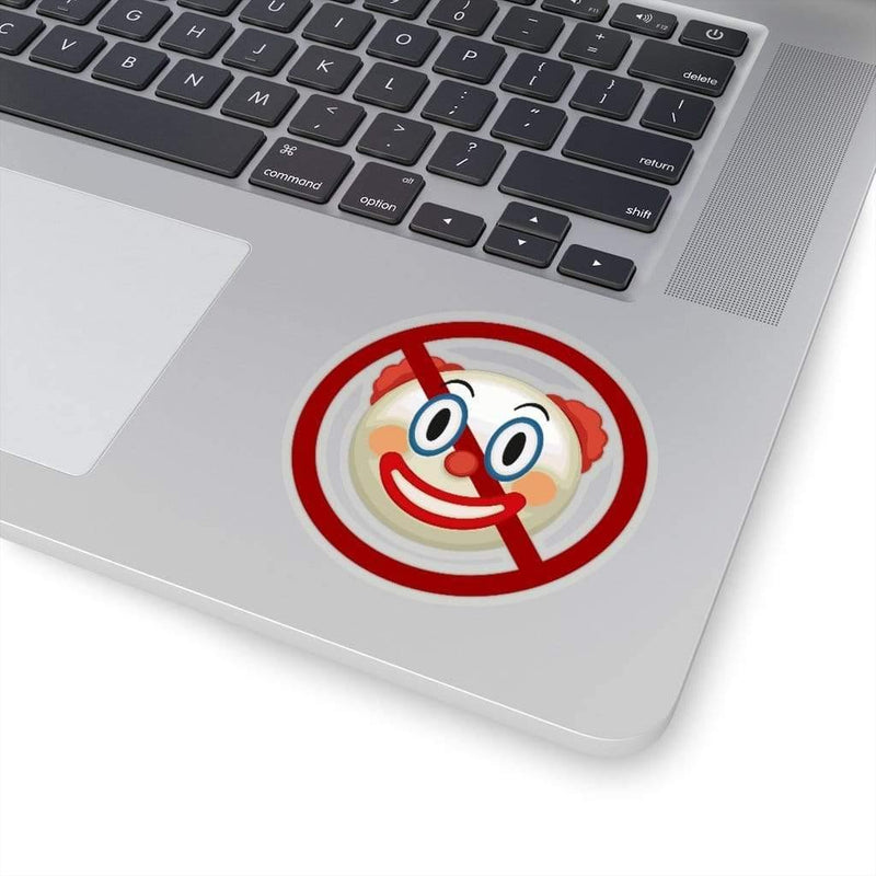 Don't Be A Clown Emoji Kiss-Cut Sticker 3" × 3" / Transparent