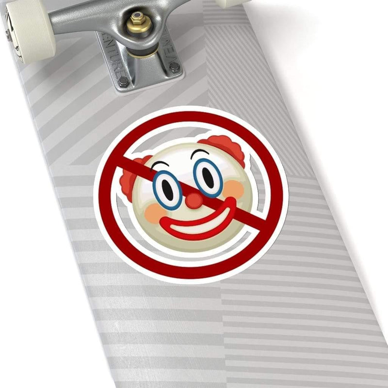 Don't Be A Clown Emoji Kiss-Cut Sticker 6" × 6" / White