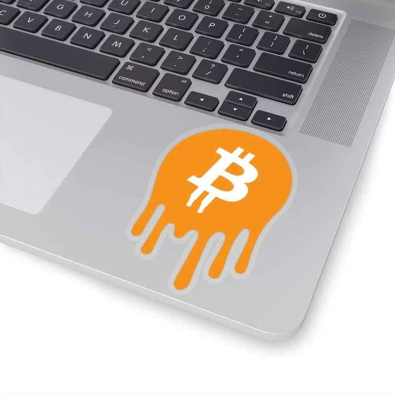 Dripping Bitcoin Sticker 4" × 4" / Transparent