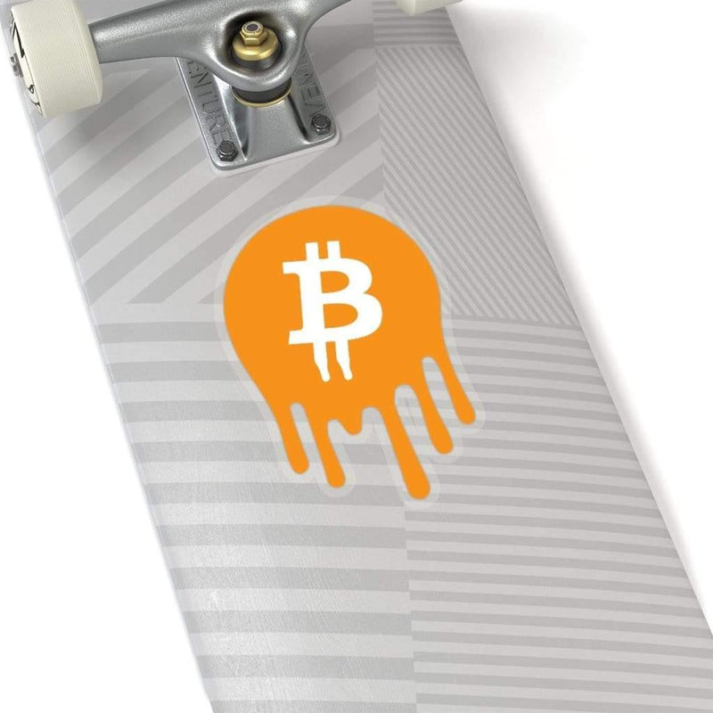 Dripping Bitcoin Sticker 6" × 6" / Transparent