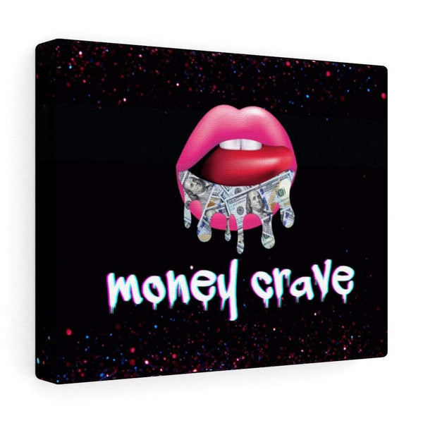 Money Crave Lips Canvas Wall Art 10″ × 8″ / Premium Gallery Wraps (1.25″)
