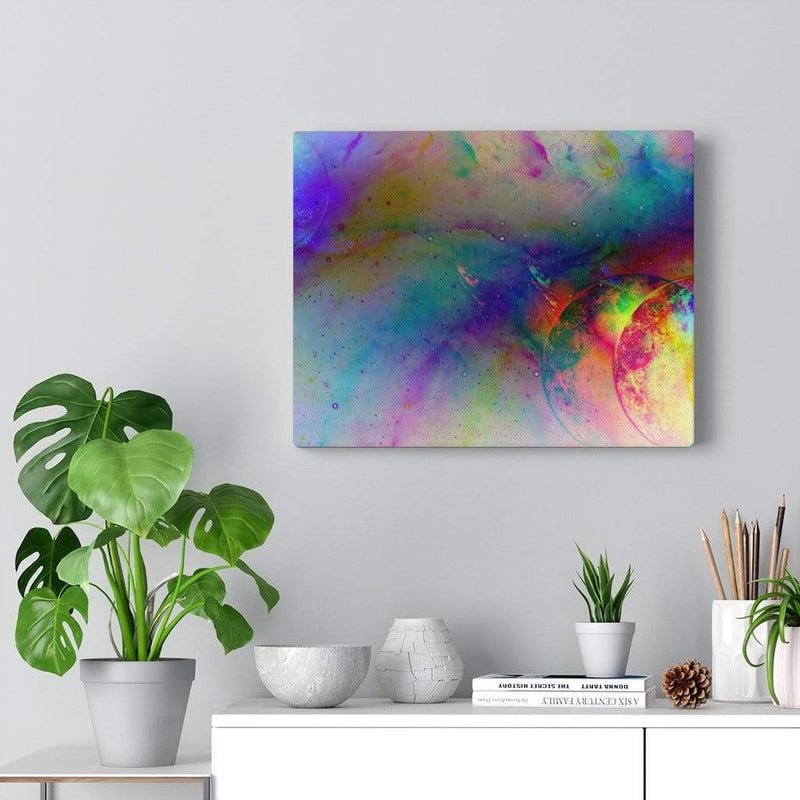 Neon Space Vibes Canvas Wall Art 14″ × 11″ / Premium Gallery Wraps (1.25″)