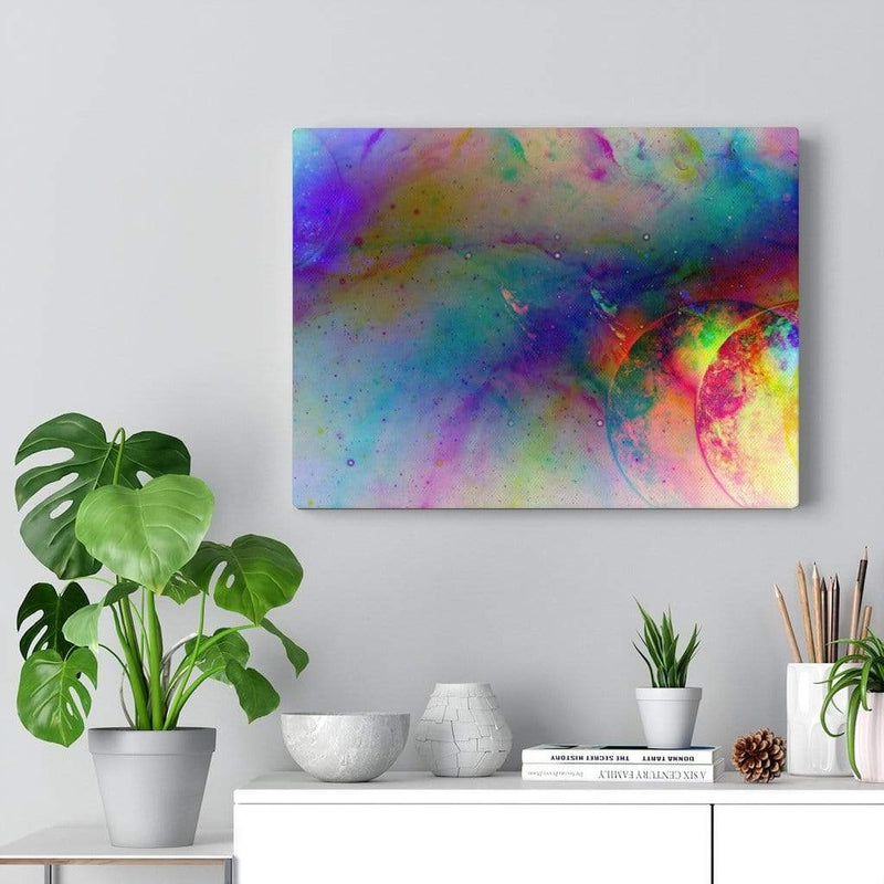 Neon Space Vibes Canvas Wall Art 16″ × 12″ / Premium Gallery Wraps (1.25″)