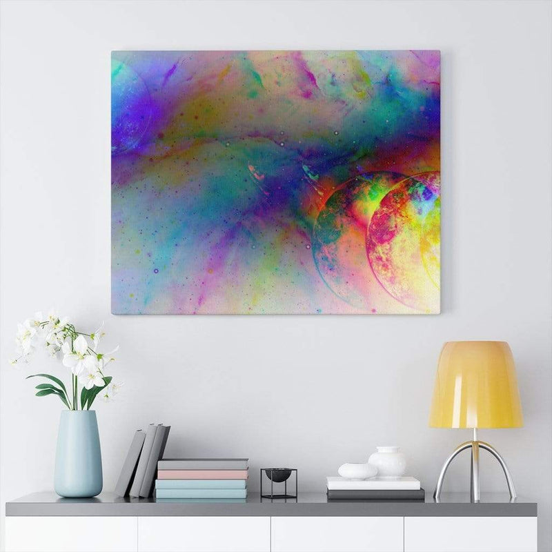 Neon Space Vibes Canvas Wall Art 30″ × 24″ / Premium Gallery Wraps (1.25″)