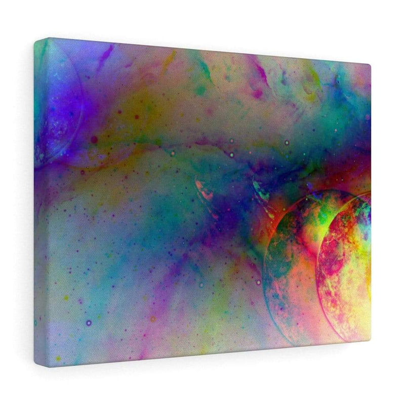 Neon Space Vibes Canvas Wall Art