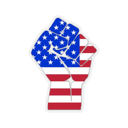 Patriot Revolution Fist Sticker 2" × 2" / Transparent