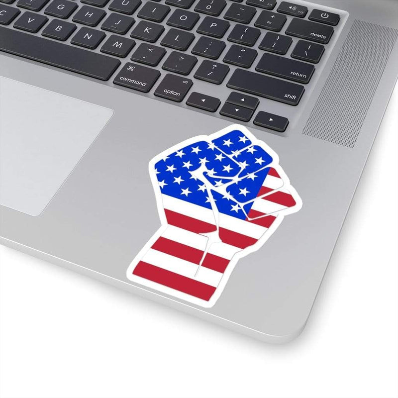 Patriot Revolution Fist Sticker 4" × 4" / White
