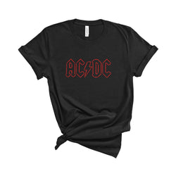Red Neon AC/DC Band T-Shirt Black / L Dryp Factory