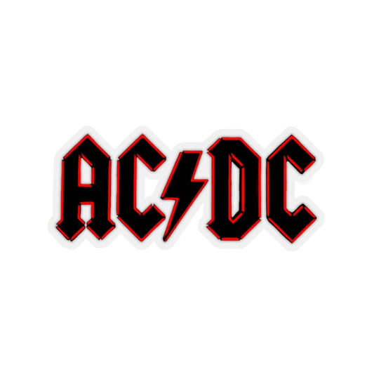 Red Neon ACDC Band Sticker Dryp Factory