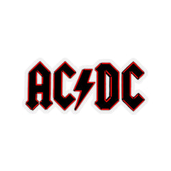 Red Neon ACDC Band Sticker Dryp Factory