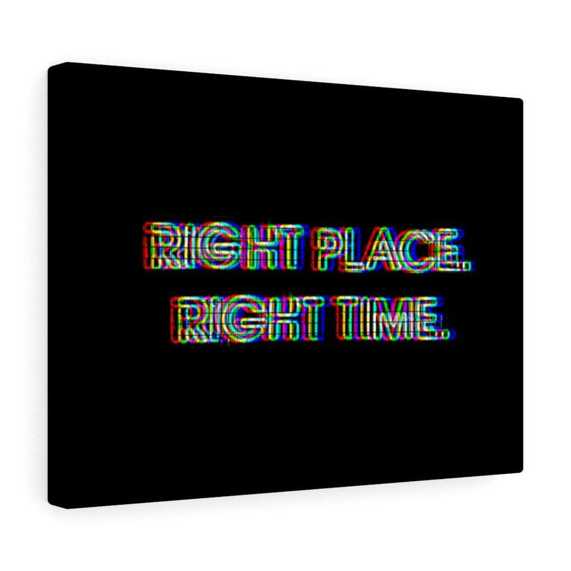 Right Place, Right Time Neon Canvas Wall Art Dryp Factory