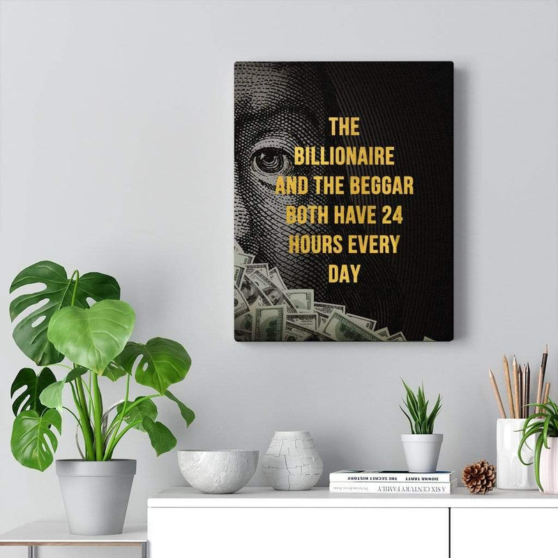 the Billionaire & the Beggar Canvas Wall Art 11″ × 14″ / Premium Gallery Wraps (1.25″)