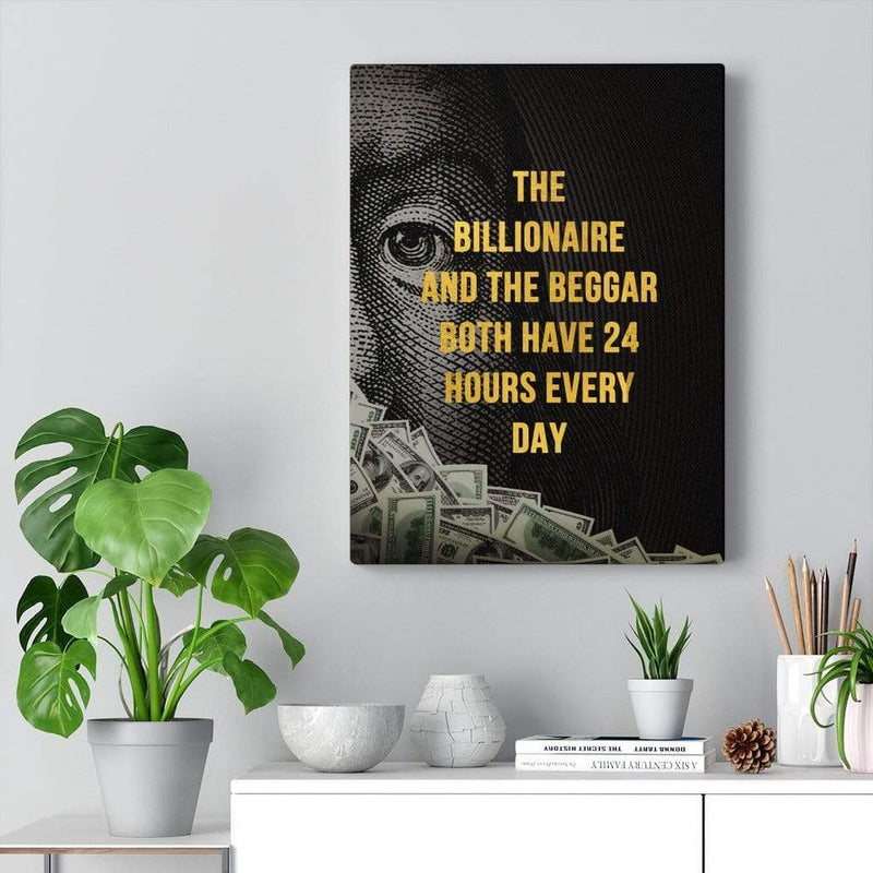 the Billionaire & the Beggar Canvas Wall Art 12″ × 16″ / Premium Gallery Wraps (1.25″)