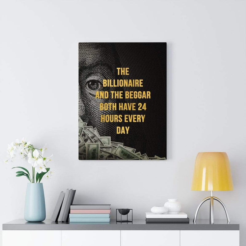 the Billionaire & the Beggar Canvas Wall Art 18″ × 24″ / Premium Gallery Wraps (1.25″)