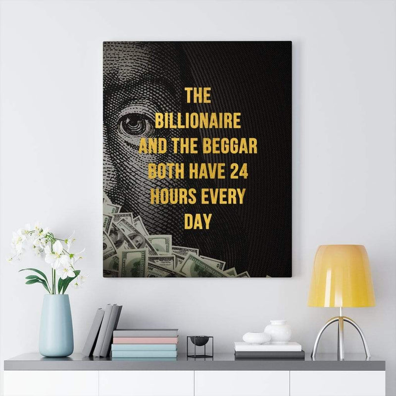 the Billionaire & the Beggar Canvas Wall Art 24″ × 30″ / Premium Gallery Wraps (1.25″)