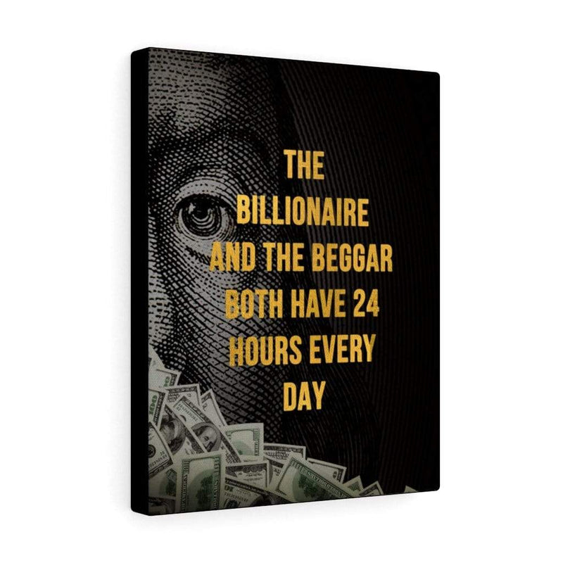 the Billionaire & the Beggar Canvas Wall Art