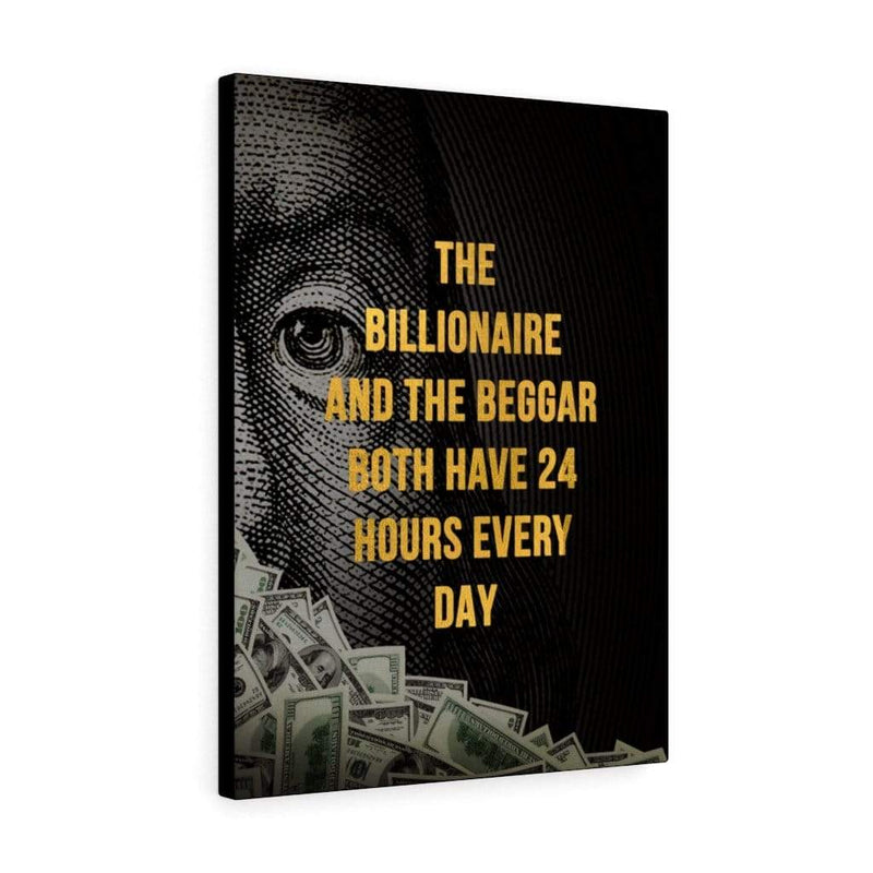 the Billionaire & the Beggar Canvas Wall Art
