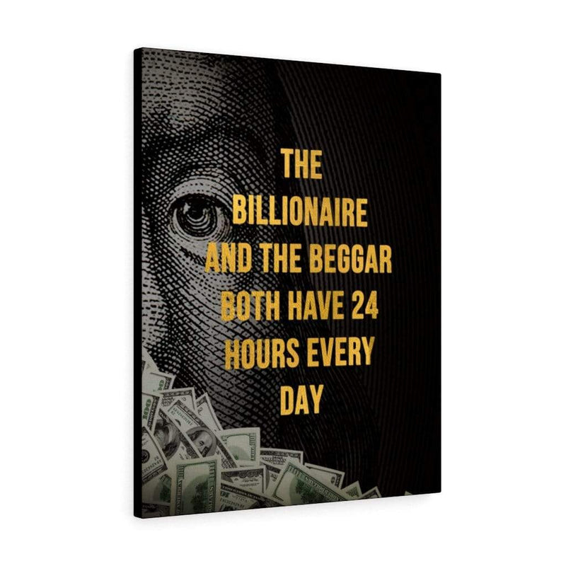 the Billionaire & the Beggar Canvas Wall Art
