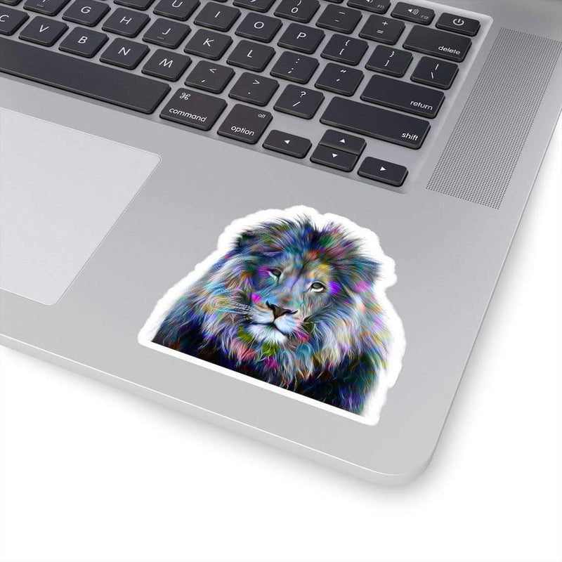 Trippy Lion Vibe Kiss-Cut Sticker 3" × 3" / White