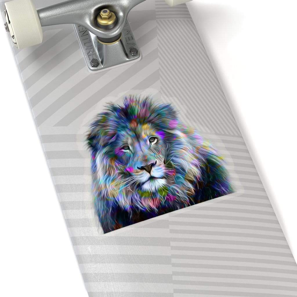 Trippy Lion Vibe Kiss-Cut Sticker 6" × 6" / Transparent