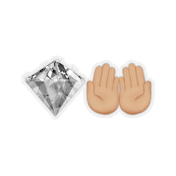 Wallstreet Bets Diamond Hands Sticker 2" × 2" / Transparent