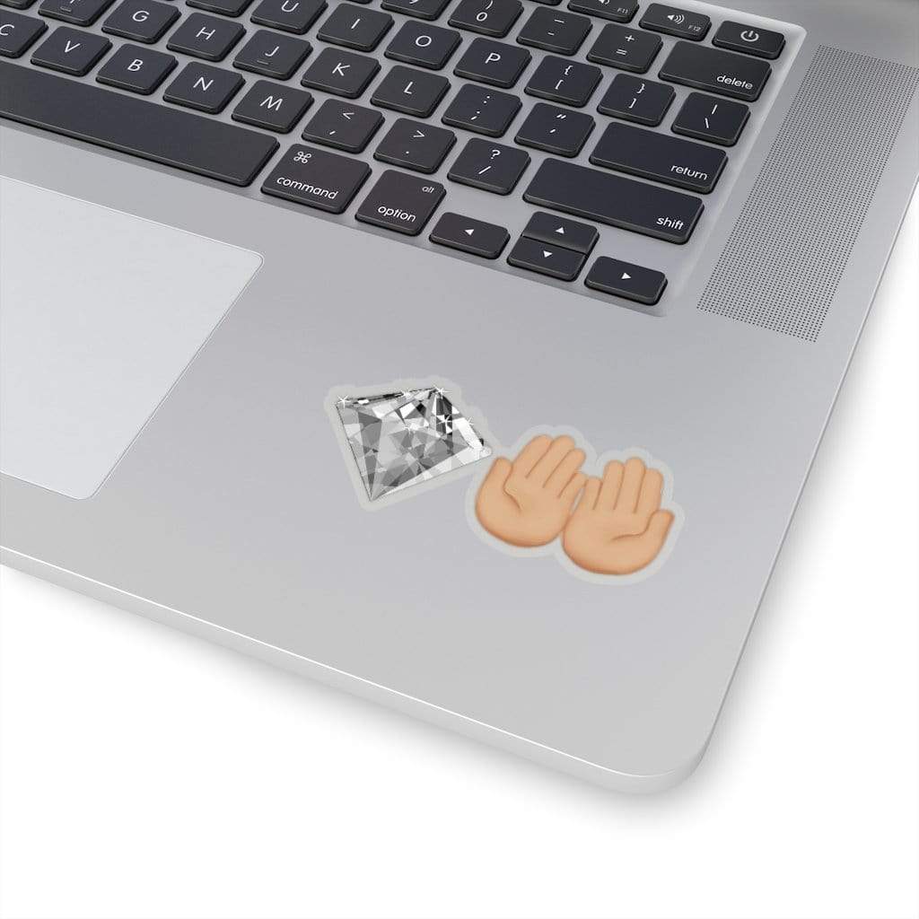 Wallstreet Bets Diamond Hands Sticker 3" × 3" / Transparent
