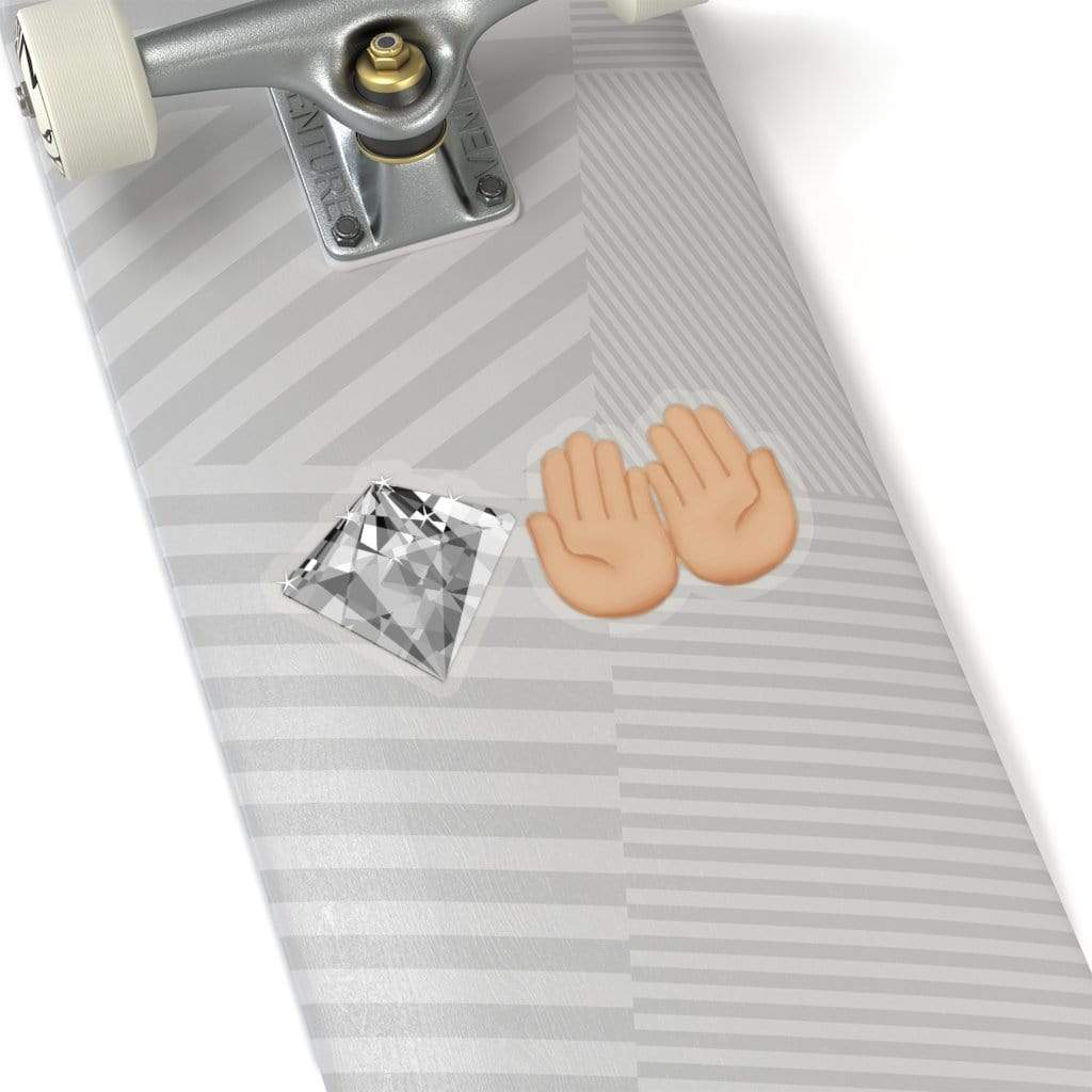 Wallstreet Bets Diamond Hands Sticker 6" × 6" / Transparent